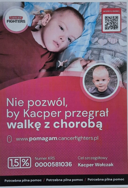 Zbiórka dla Kacperka